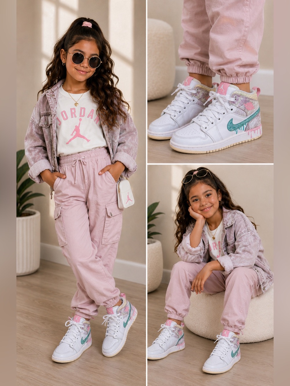 🍦 Nike Air Jordan 1 Mid “Ice Cream” – Kids